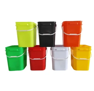 Customized Round Plastic Buckets with Quick Delivery Available in Sizes of 5L 10L 12L 15L 20L Featuring Buckle Lids