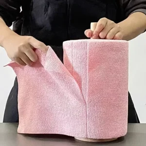 Customized Strong Absorption Quick Dry Reusable Microfiber Roll Disposable Tear Away Towel Rolls Kitchen Cleaning Cloths