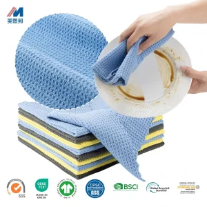 Customized Waffle Weave Microfiber Towels Kitchen Cleaning Cloths Super Absorbent Lint Free Factory Direct Supply for Kitchen
