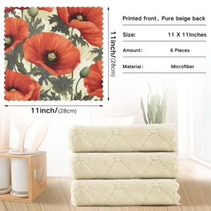 Customized Water Absorbent Reusable Quick Tear Away Cloth Microfiber Cleaning Dish Towels for Kitchen Car Tool Accessories