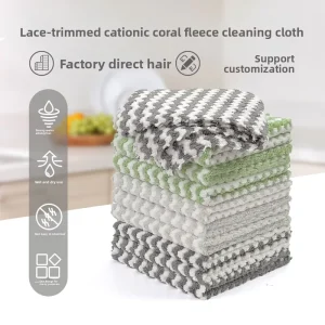 Customized logo Microfiber Towel Quick Dry Microfiber Cloth for Wiping Countertops