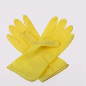 Cut-Resistant Medium-Thickness Rubber Kitchen Cleaning Gloves, Sizes S/M/L/XL
