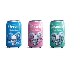 Cute Cartoon Toilet Tank and Drain Cleaner Eco-Friendly Blue Gel Deodorizer Stain Remover 5%-15% Active Ingredient