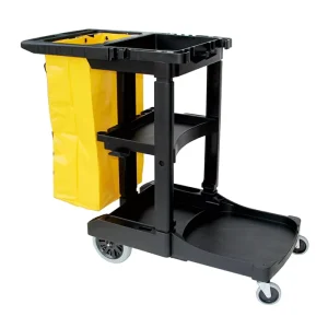 D 11C High Quality Cleaning Service Trolley 3 Layers PP Janitorial Supplies With Wheel for Hotel Cleaning