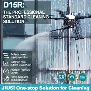 D15R Pressure Washing Cleaning Drone for Solar Panel and Window Cleaning