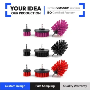DB008 Drill Brush Set Power Scrubber Brushes for Car Wheels Bathroom and Tile