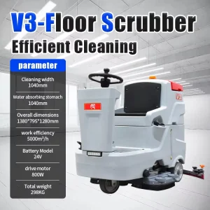 DC24V 25A Floor Sweeper Electric Machine Automatic Floor Scrubber Wash Machine