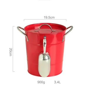 DD1647 Bar Double Wall Stainless Steel Ice Buckets Frozen With Lid Tong Keeps Ice Cold Champagne Chilling Beer Metal Ice Bucket