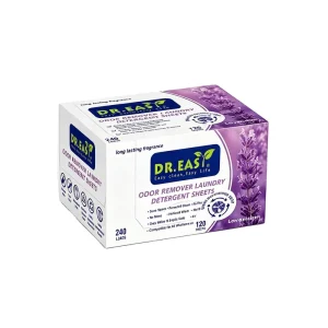 DR.EASY 120sheets 240load Eco Friendly High Efficiency Natural Fragrance Medium Foam Stain Removal Laundry Detergent Sheets