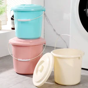 DS0305 Household Eco Friendly PP Plastic Thickened Lid Mop Bucket Large Capacity for Student Dormitory Bath Large Water Storage