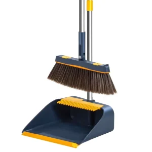 DS1477 Floor Wiper Scoop Dustpan Broom and Dustpan Combo Foldable Extendable Broom Plastic Magnetic Broom and Dustpan Set