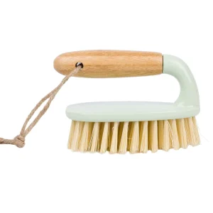 DS2902 Multifunctional Scrub Brush for Bathroom Floor Shower Kitchen Sink Shoe and Laundry Cleaning Bamboo Handle
