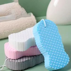 DS4369 Reusable 3D Exfoliating Shower Sponge for Face, Feet, and Whole Body