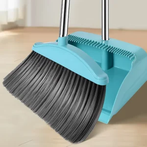 DS5123 Long Handle Brooms for Sweeping Indoor Household Dustpans for Indoor Outdoor Kitchen Floor Broom and Dustpan Set