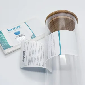 Daily Chemical Multi Layer Durable PP Scratch Waterproof Adhesive Label Roll Folding Instruction Expandable Content Packaging