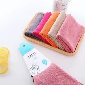 Daily Use Disposable Household Cleaning Microfiber Dish Towel Bulk Tea Washcloth Sets Kitchen Cloth