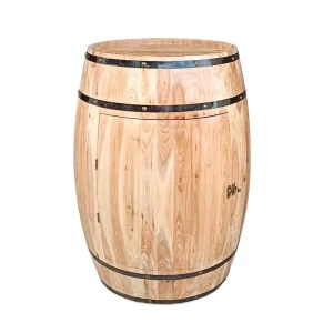 Decorative Handmade Durable Lightweight Easy To Clean Wood Oak Barrel Shaped Wine Cabinet 225L Beer Wine Storage Classic