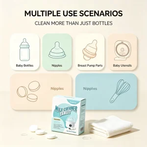 Deep Clean for Sterilizers and Dryers Natural Plant Based Ingredients Eco Friendly Baby Bottle Cleaner Tablets