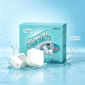 Deep Dissolve Hard Water Limescale Greasy Residue Effervescent Dishwasher Machine Cleaner Tablets
