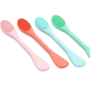 Deep Pore Cleaner Applicator with Double-Head Silicone Facial Cleaning Brush