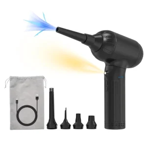 Denicer AD16 Rechargeable Compressed Air Duster Gun Keyboard Screen Cleanser Brushless Motor 3 Working Times for Computer Home