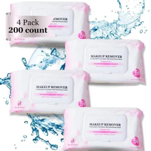 Dermatologist Tested Alcohol Free Facial Cleansing Wipes Gentle Makeup Remover for Sensitive Skin Feminine Use