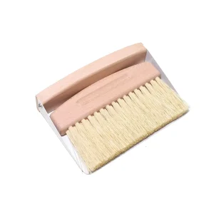 Desktop Dustpan and Broom Set with Iron Dustpan for Tables, Cars, and Pet Cleaning