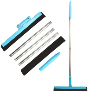 Detachable Long 2 in 1 Shower Window Cleaning Squeegee Plastic Glass Cleaner Floor Wiper Blade Water Squeegee EVA Floor Squeegee