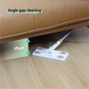 Detachable Pole Static Dust Mop with Sponge Baseplate, Press Buckle, and Disposable Microfiber Wipe