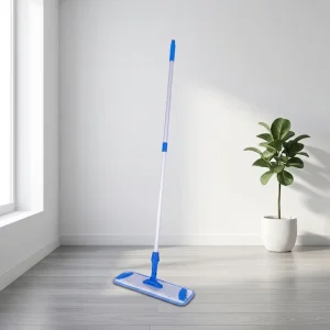 Detachable Replacement Pad Flat Mop with Extendable Handle for Home and Office Floor Cleaning