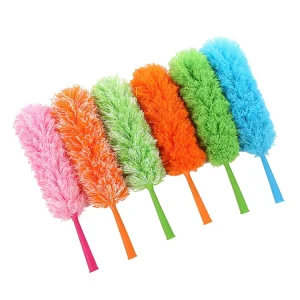 Detachable Washable Microfiber Duster with Flexible Bendable Head and Extendable Pole