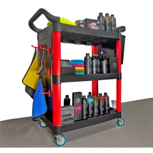 Detailing Cart Car Cleaning Caddy for Car Detailing Garage Easy to Assemble