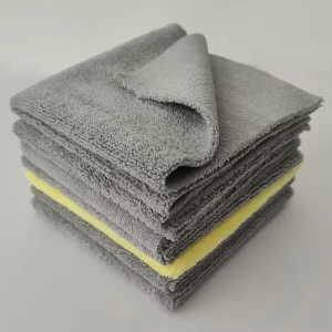 Detailing Long Short Pile 40cm X 40cm 400 GSM Car Microfiber Cleaning Cloth Microfibre Towel With Edgeless