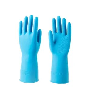 Diamond-Grip Anti-Slip Reusable Latex Work Gloves, Chemical-Resistant and Waterproof