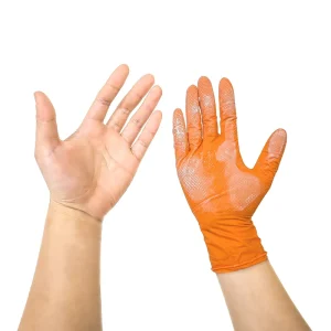 Diamond-Patterned Nitrile Gloves Water-Resistant Oil-Repellent Gloves for Household Use and Automotive Maintenance