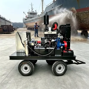 Diesel High Pressure Washer Hydro Jetting Machine psi Water Blasting Degreaser for Ship Cabin Marine Shellfish Barnacle