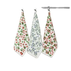 Digital Printed Floral Cotton and Linen Eco Friendly Kitchen Tea Towel with Custom Logo Quick Dry Bulk Order