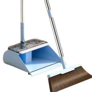 Direct Sales Foldable 2 in 1 Household Cleaning Set Long Handled Dustpan Broom PP Broom Dust Tray for Filtering Hair Garbage
