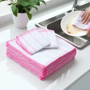 Dish Cloths 5 Layer Household Cleaning Cloth Soft Absorbent Dish Towel Dry and Wet Dishcloth Kitchen Towel