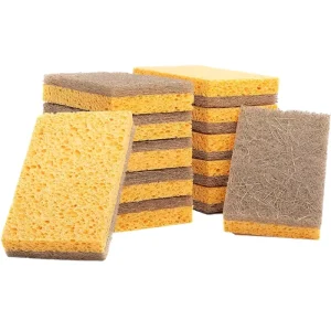 Dish Kitchen Brush Non Scratch Sponge Biodegradable Scrubbing Coir Sponges Coconut Wooden Pulp Scouring Pad Palm Fiber Scrubber