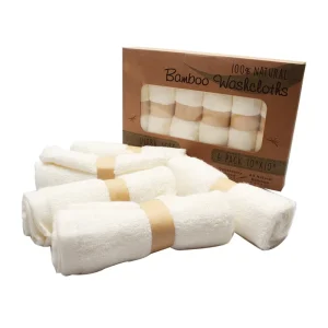 Dish Towels Kitchen Dishcloths 6 Pack Cleaning Cloths 100% Bamboo Fiber Ultra Absorbent & Fast Drying