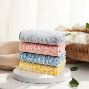Dishcloth Japanese Style Stripe Pattern Multifunctional Cleaning Cloth for Home Table and Bowl Washing