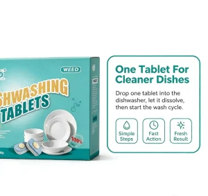 Dishwasher Detergent Tablets Deep Cleaning Stain Removal Eco Friendly for Home Kitchen