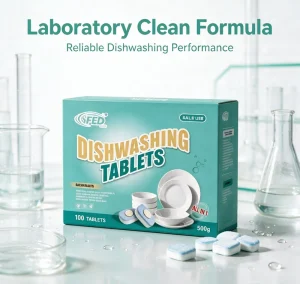 Dishwasher Detergent Tablets Lemon Scent Grease Fighting All in One Dishwashing Cleaner Pods