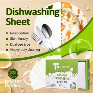 Dishwasher Dishwashing Detergent Sheets Dish Soap & Dishwasher Tablets Alternative Eco Friendly Biodegradable Dishwasher Sheet