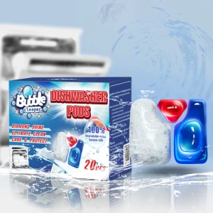 Dishwasher Pod Disposable Multi Action 5 in 1 Power Gel Capsules with Lemon Scent Removing Tough Food Residue