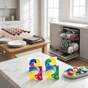 Dishwasher Pods Detergent Pods 3 in 1 Removes Tough Grease Dishwashing Gel