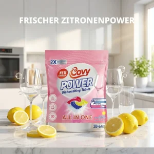 Dishwasher Soap Tablets 36 Pack 17g Double Layer Action Dishwasher Pods Professional Cleaning Formula