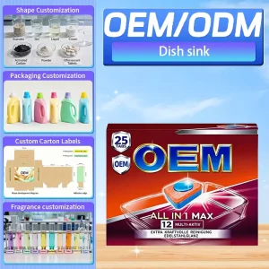 Dishwasher Tablets Solid Disposable Eco Friendly Sparkling Clean Dishes Detergent Dish Sink Cleaning Product