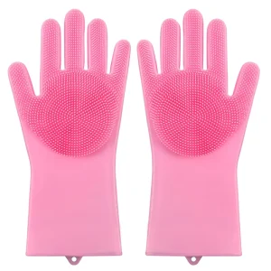 Dishwashing Gloves Silicone Rubber Waterproof Heat Resistant Non-Slip Kitchen Cleaning Gloves Reusable Household